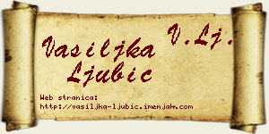 Vasiljka Ljubić vizit kartica